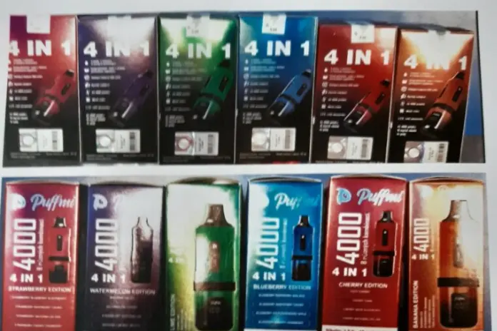 Nebezpečný výrobek: Elektronické cigarety zn. PUFFMI 4000 4in1